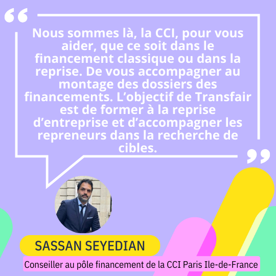 Transfair retour conseiller financement CCI Sassan Seyedian Transfair retour conseiller financement CCI Sassan Seyedian