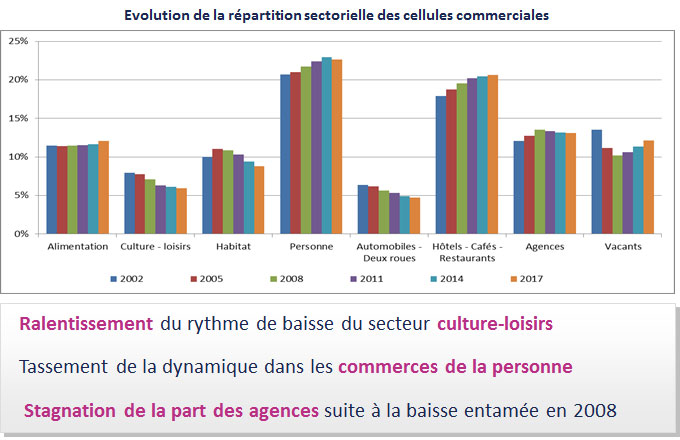 Les grands secteurs du commerce des Hauts-de-Seine en 2017