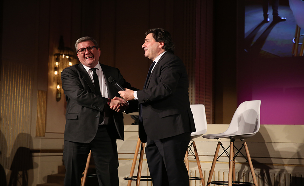 10 ans de l'IME : Régis Labeaume, Maire de Quebec et Dominique Restino, président CCI de Paris Régis Labeaume, Maire de Quebec et Dominique Restino, président CCI de Paris