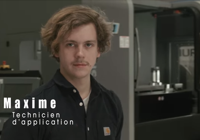 Maxime, technicien d'application des équipements de production