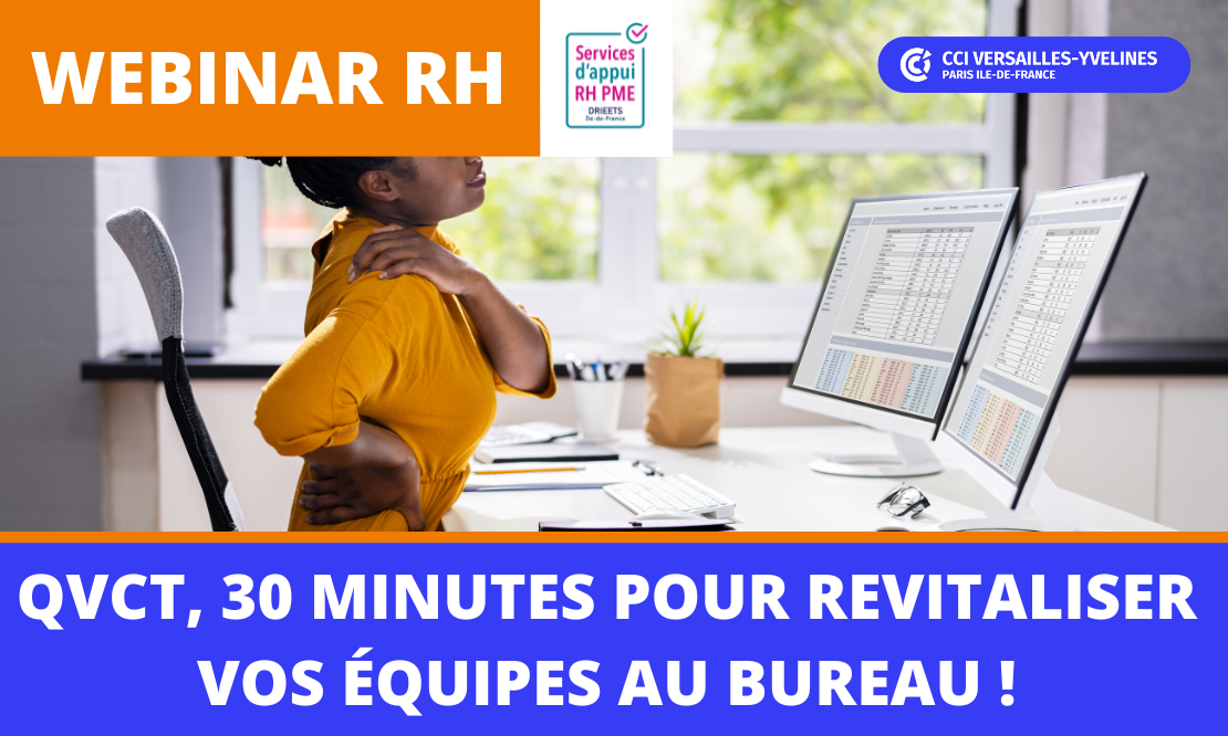 Webinar QVCT, 30 minutes pour revitaliser vos équipes au bureau !