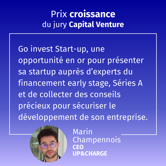 Marin CHAMPENNOIS Prix croissance du jury Venture Capital 