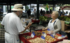 Étalage marché graines