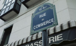 Panneau rue du commerce