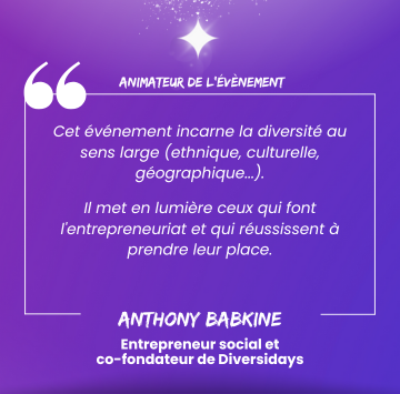 Anthony Babkine, entrepreneur social et cofondateur de Diversidays Anthony Babkine, entrepreneur social et cofondateur de Diversidays
