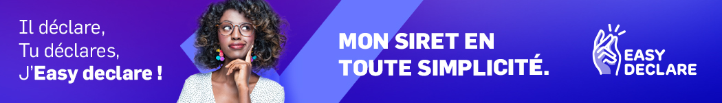 Bannière Easy Déclare : il déclare, tu déclares, j'easy declare ! Mon siret en toute simplificité