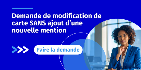 Demande de modification de carte SANS ajout d’une nouvelle mention