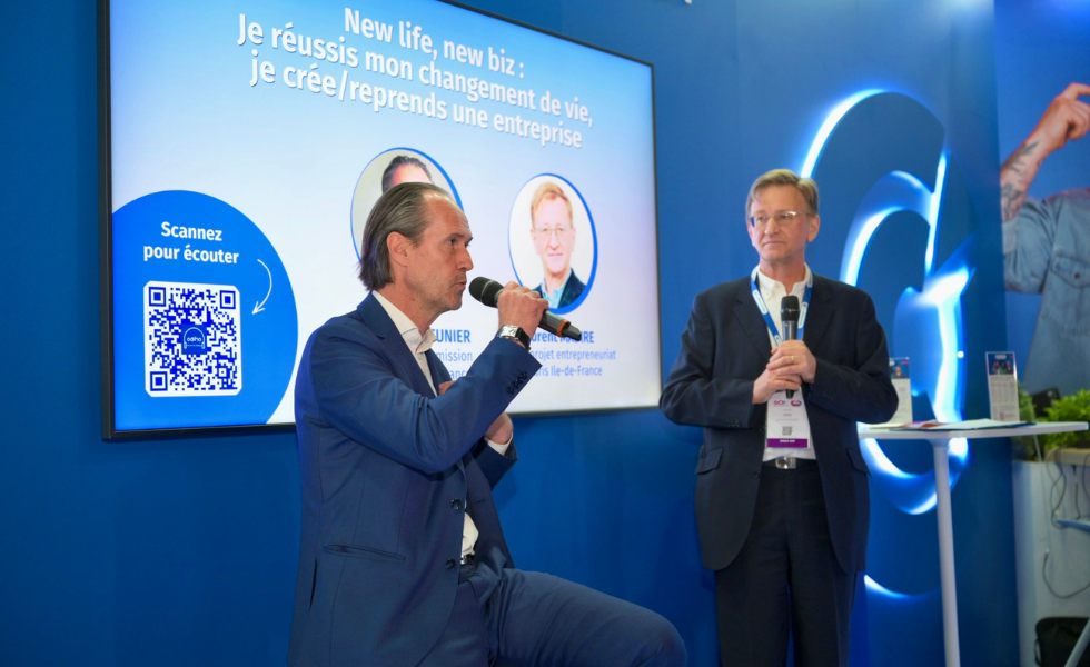 Stephane Meunier, conseiller Transmission-reprise et Laurent Mabire, conseiller création à la CCI Paris Ile-de-France