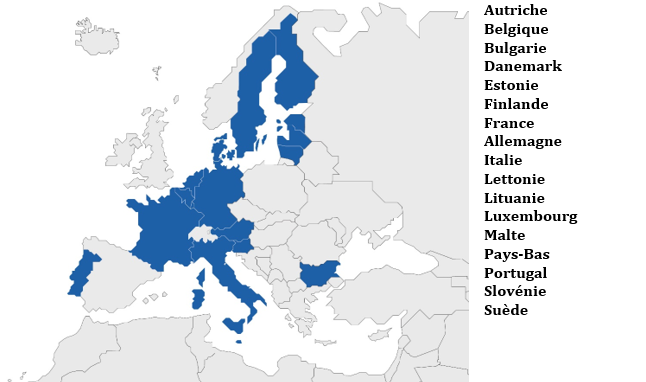 carte pays appliquant l'AJUB