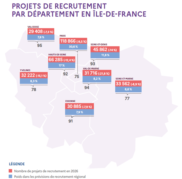 Carte projets de recrutement