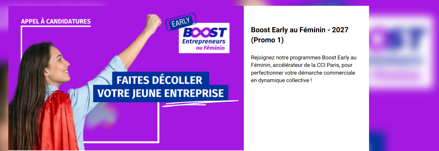 Early BOOST Entrepreneurs au Féminin