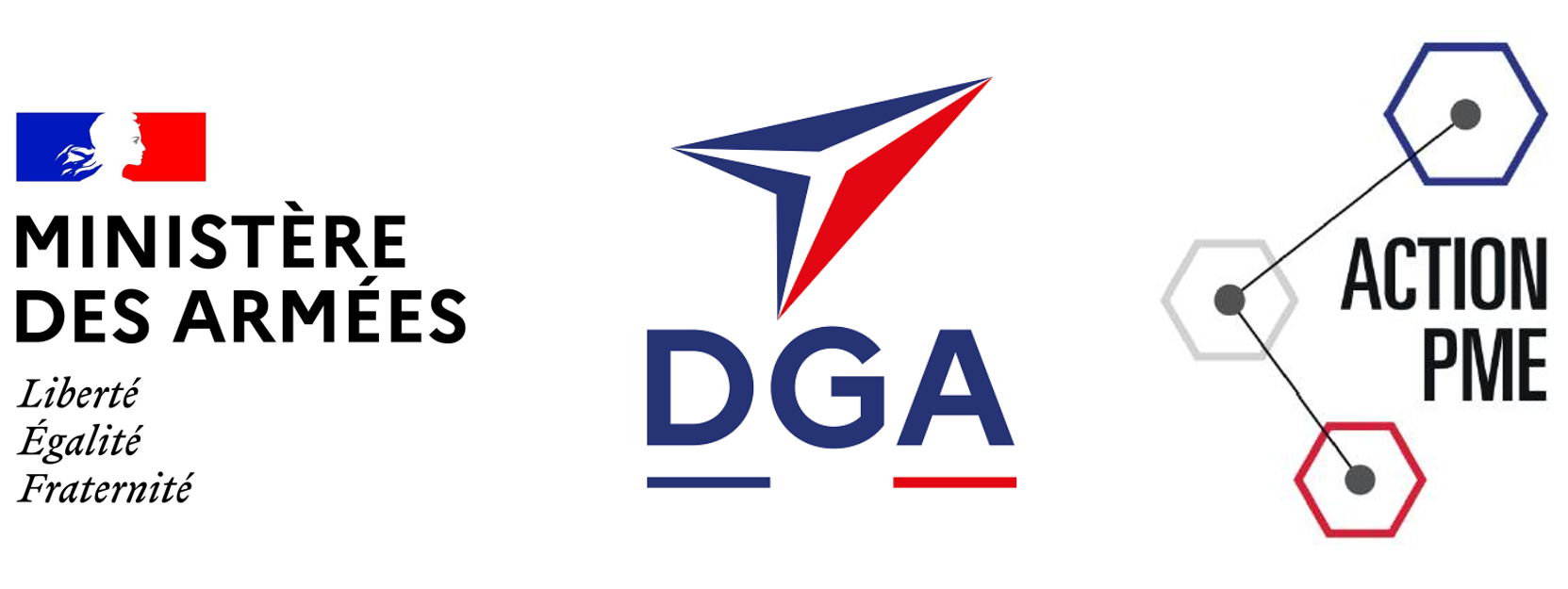 logo DGA Ministière des Armées et Action PME
