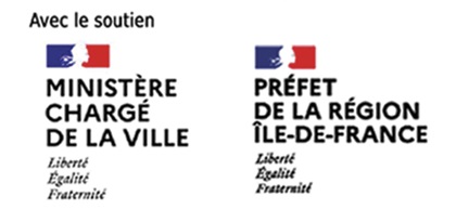 Logos ministère chargé de la ville et préfet de la région IDF